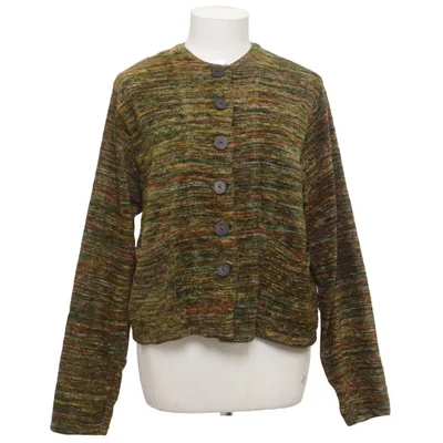 Cardigan (Grøn, Brun, Flerfarvet) fra La Bottega di Brunella Akryl, Bomuld, Linned