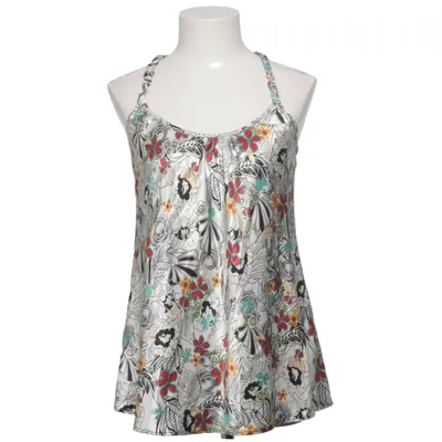 Tank Top (White, Multicolored) from Zara Elastane, Polyester
