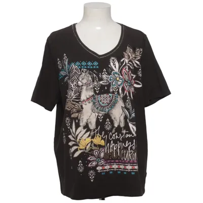 T-shirt (Black, Multicolored) from Canda C&A Cotton, Elastane