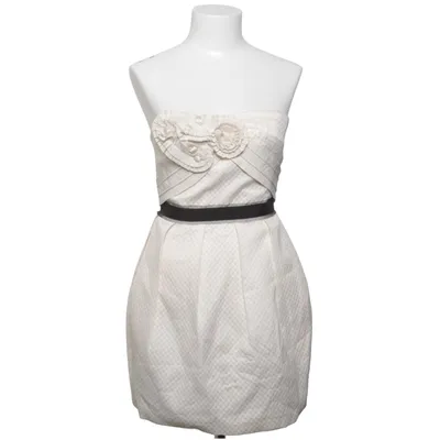 Cocktail dress (White, Black) from BCBG Max Azria Cotton, Metallic fiber, Polyester