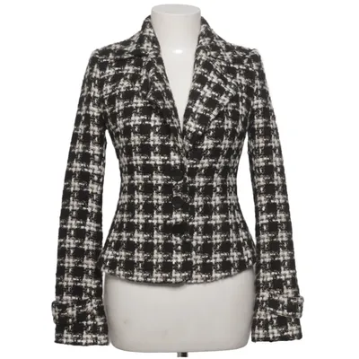 Blazer (Noir, Blanc) de Isabell Kristensen Acrylique, Polyester, Laine