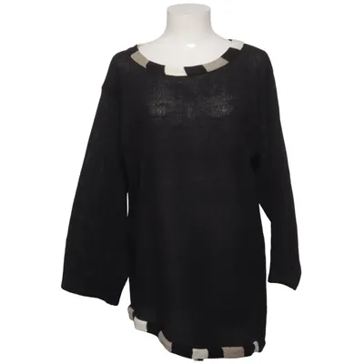 Sweater (Sort, Beige) fra Fin Feminin Bomuld, Linned