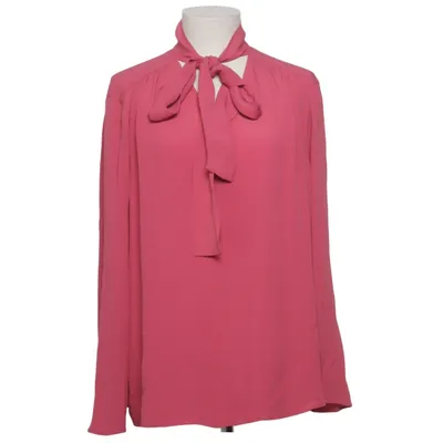 Sløjfebluse (Pink) fra Luisa Cerano Acetat, Silke