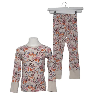 Pyjama (Beige, Mehrfarbig) von Polarn O. Pyret Elasthan, Bio-Baumwolle