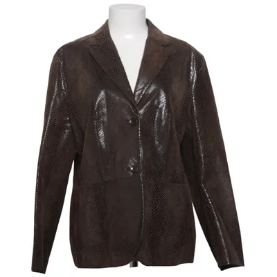 Läderkavaj (Brun) från Olsen Polyester
