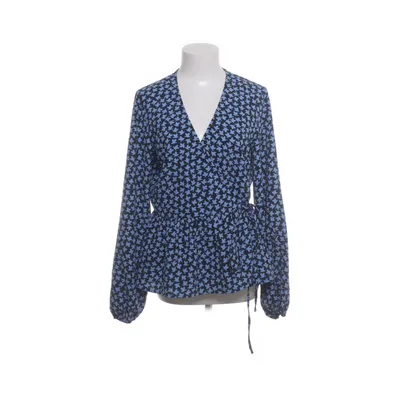 Wikkelblouse (Blauw, Zwart) van Carin Wester