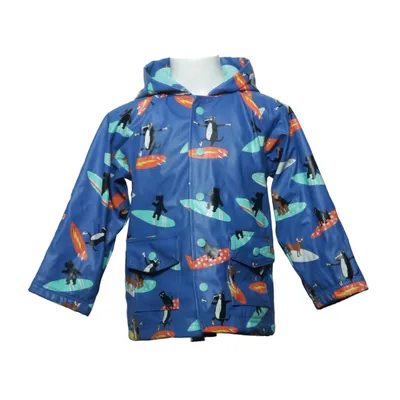 Regnjakke (Blå, Flerfarvet) fra Hatley Polyester, Polyurethan