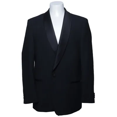 Tuxedo jacket (Black) from Royal Black Elastane, Polyester, Wool