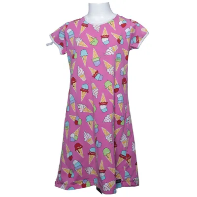 Dress (Pink, Multicolored) from Villervalla Cotton, Elastane