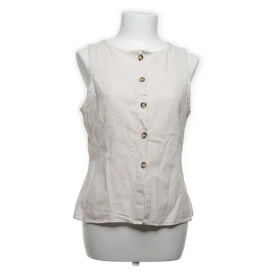 Vest (Beige) from ASOS Design Acrylic, Cotton, Linen, Polyester, Viscose