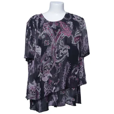 Top (Schwarz, Mehrfarbig) von Atelier Creation Acetat, Polyester