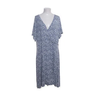 Wrap dress (Blue, White) from Indiska Elastane, Viscose