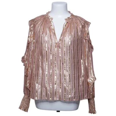 Blouse (Pink, Gold) from Ulla Johnson Metallic fiber, Silk