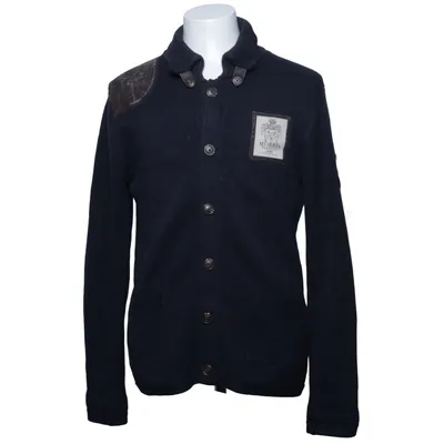 Cardigan (Blauw) van Morris Tradition Katoen, Wol