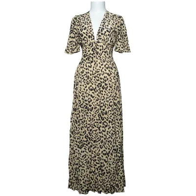Långklänning (Beige, Svart) från Oysho Viskos