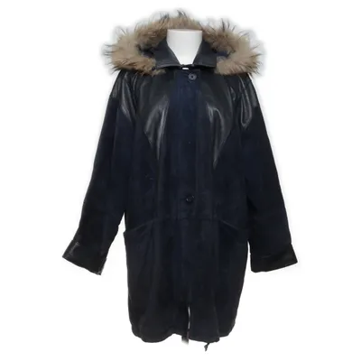 Leather coat (Blue) from Friitala Suede, Leather