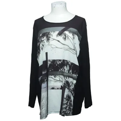 Lange mouwen shirt (Zwart, Wit, Grijs) van Brandtex Elastaan, Polyester, Viscose