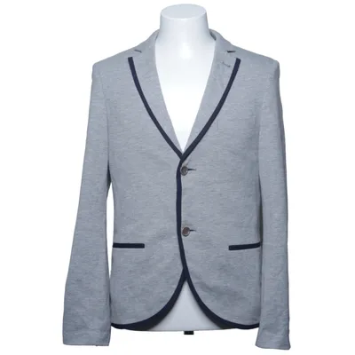 Blazer (Gray, Blue) from Topman Cotton, Polyester