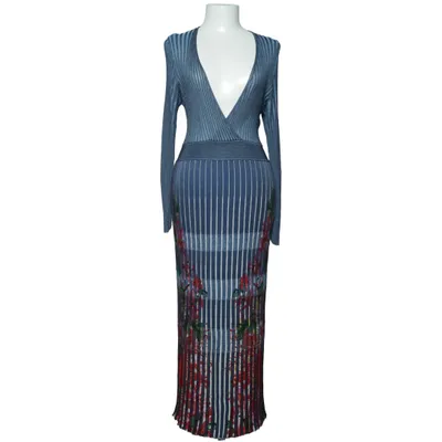 Maxi dress (Blue, Multicolored) from Desigual Elastane, Polyamide, Polyester, Viscose