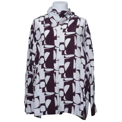 Bluse (Hvid, Lilla) fra Marimekko Cupro, Viscose