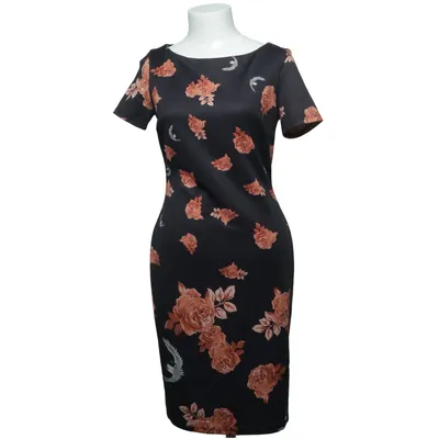Jurk (Zwart, Meerkleurig) van City Goddess Elastaan, Polyester