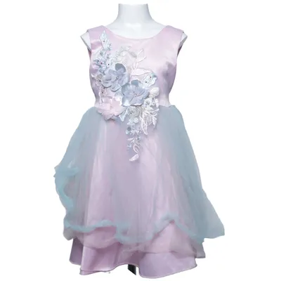 Brudnäbbsklänning (Rosa, Turkos) Bomull, Polyester