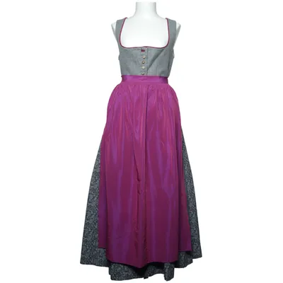 Dirndl (Gris, Blanc) de Angermaier Coton, Laine
