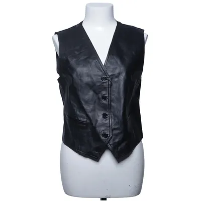 Leather vest (Black) from Classic Woman Acetate, Leather, Viscose