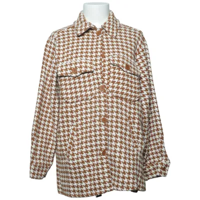 Overshirt (Bruin, Wit) van Busem Acryl, Katoen, Polyester