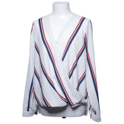 Blouse portefeuille (Blanc, Bleu, Rouge) de Laura Clement La Redoute Polyester