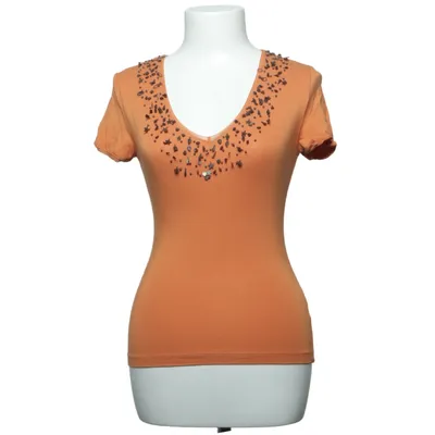 T-shirt (Oranje) van Un Deux Trois Elastaan, Viscose