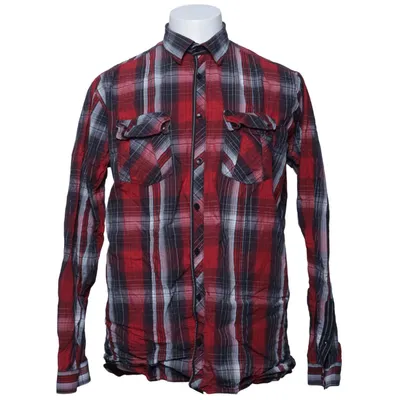 Flannel skjorte (Rød, Sort, Hvid) fra Iceman Bomuld
