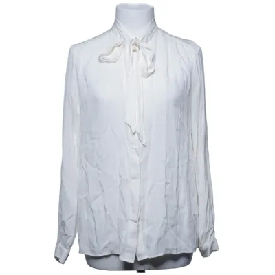 Pussy bow blouse (White) from Andiata Elastane, Silk