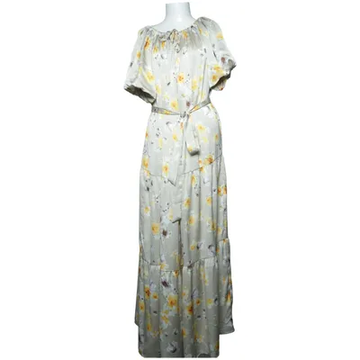 Långklänning (Beige, Gul, Flerfärgad) från Bubbleroom Occasion Polyester
