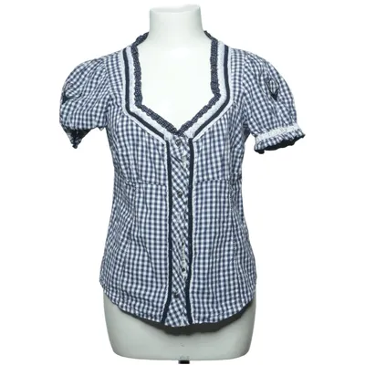 Dirndl blouse (Blue, White) from Alphorn