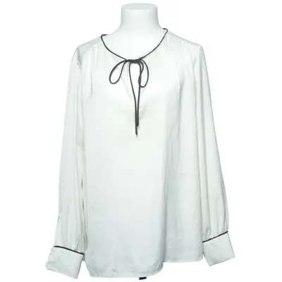 Sløjfebluse (Hvid, Flerfarvet) fra H&M Modern Classic Polyester