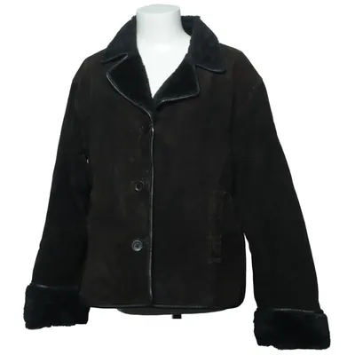 Shearlingjacka (Svart) från Brandon Thomas Akryl, Skinn, Polyester