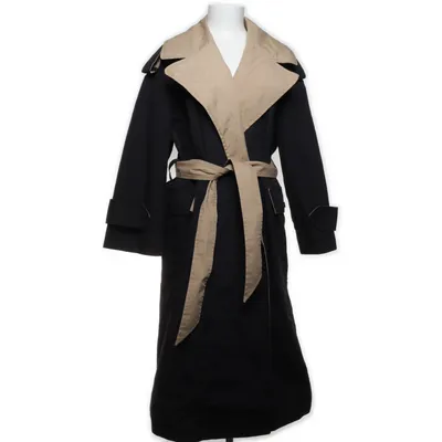 Trenchcoat (Svart, Beige) från Ganni Bomull, Polyester