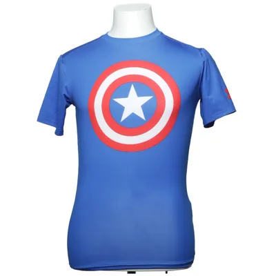 T-shirt (Blå, Röd, Vit) från Under Armour x Marvel Elastan, Polyester