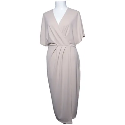 Slå-om-kjole (Beige) fra Make Way Elastan, Polyester