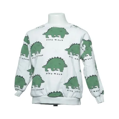 Sweatshirt (White, Green) from Zara Cotton, Elastane