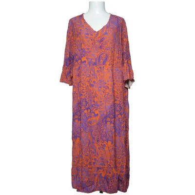 Långklänning (Lila, Orange) Viskos