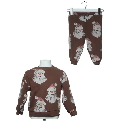 Loungewear (Brown, White) from Zara Cotton, Polyester
