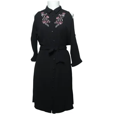 Skjortklänning (Svart, Flerfärgad) från New Look Elastan, Polyester