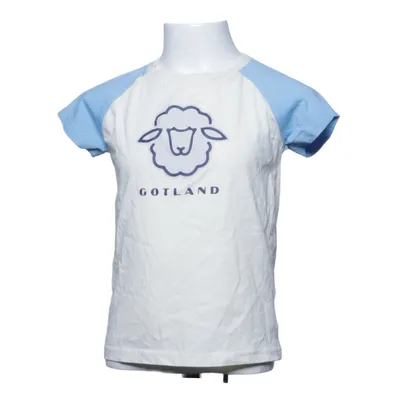 T-shirt (Beige, Blauw) van Gotland Katoen