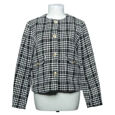 Blazer (Black, White) from First Class Collection Acrylic, Polyester, Viscose