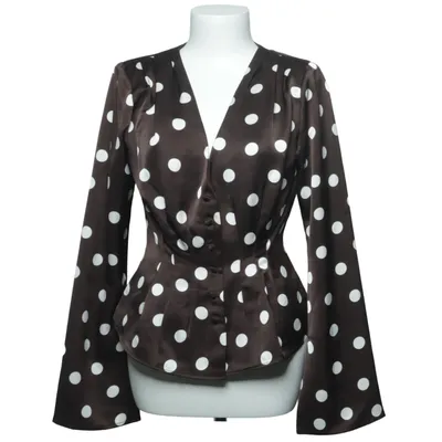 Blouse (Bruin, Wit) van Adoore Polyester