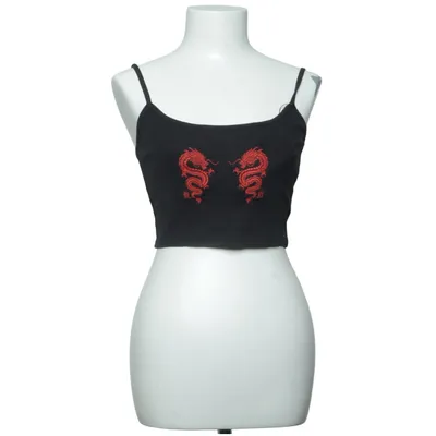 Crop top (Sort, Rød) fra Urban Outfitters Bomuld