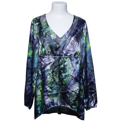 Blouse portefeuille (Bleu, Vert, Multicolore) de Sarah Kern Élasthane, Polyester