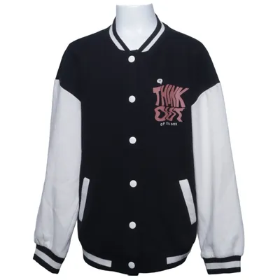 Varsity jacket (Black, White) from LC Waikiki Cotton, Polyester